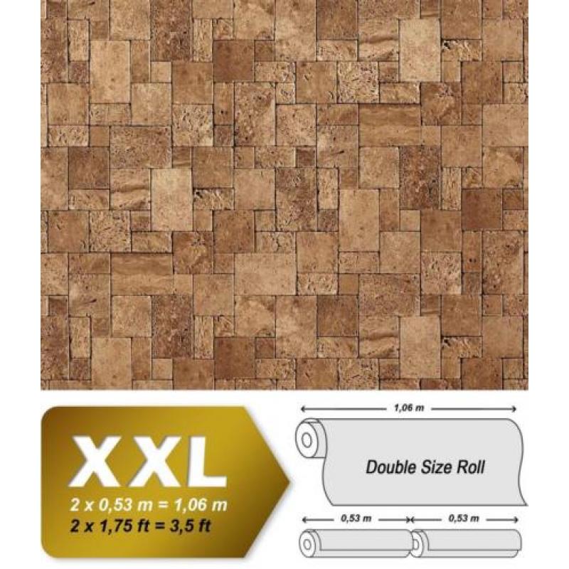 Vliesbehang XXL mozaïek natuursteen muur optiek EDEM 957-23