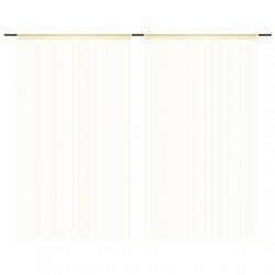 vidaXL Draadgordijnen 140x250 cm crème 2 st