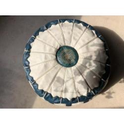 Poef van Marrokaans leder, Vintage Marrakesh style