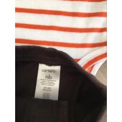 Romper en broekje carters maat 50 - 56 New born Nieuw!