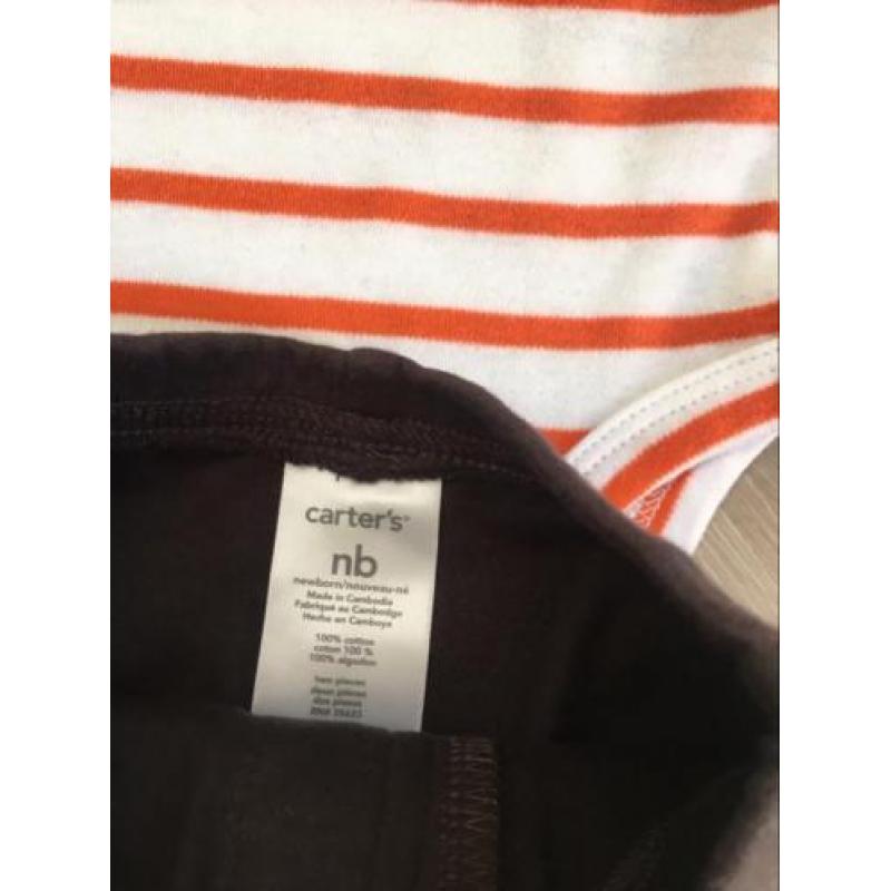 Romper en broekje carters maat 50 - 56 New born Nieuw!