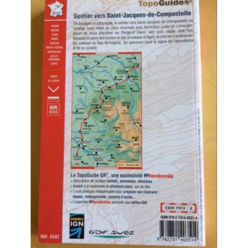 Route naar Santiago de Compostela GR 654 via Vézelay