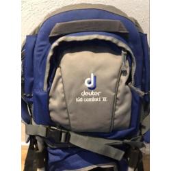 Deuter kid comfort II wandelrugzak blauw zo goed als nieuw
