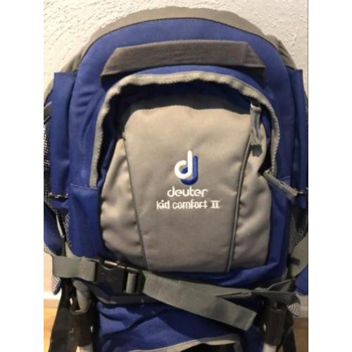 Deuter kid comfort II wandelrugzak blauw zo goed als nieuw