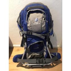 Deuter kid comfort II wandelrugzak blauw zo goed als nieuw