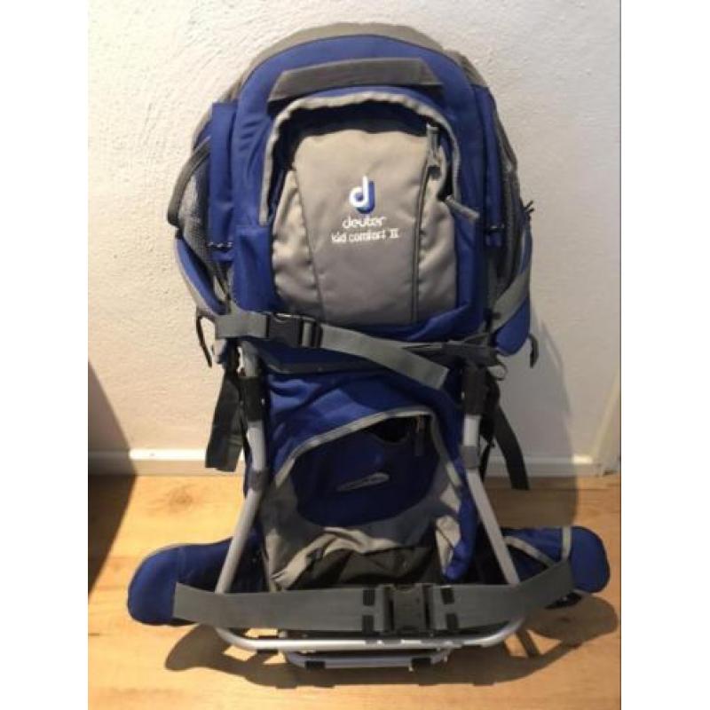 Deuter kid comfort II wandelrugzak blauw zo goed als nieuw
