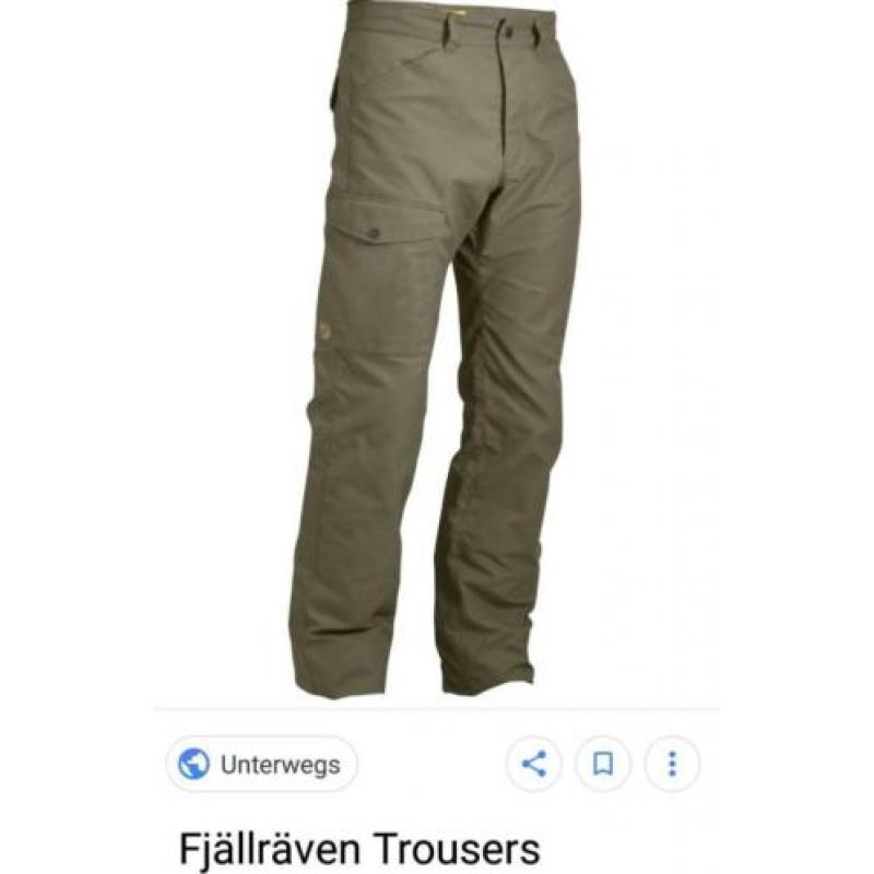 Fjallraven Numbers trousers 26. SIZE 48.