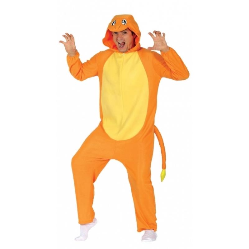 Verkleed oranje cartoonfiguur kostuum